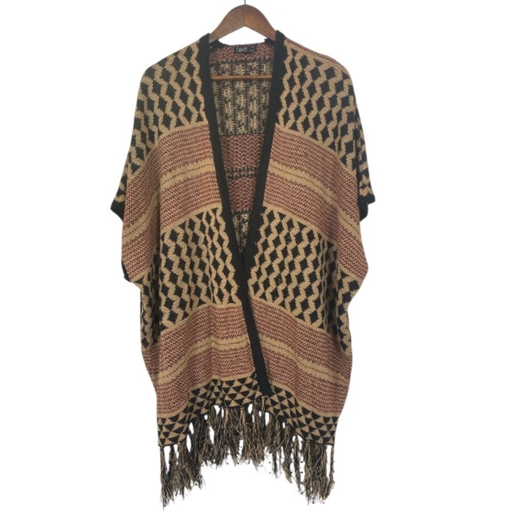 Chesley Love Knit Sweater - Black and Tan / M